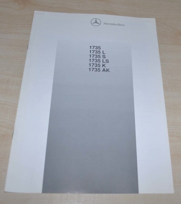 Mercedes Benz 1735 Specification Datenblatt Truck Brochure Prospekt De 0391 Auto Brochure