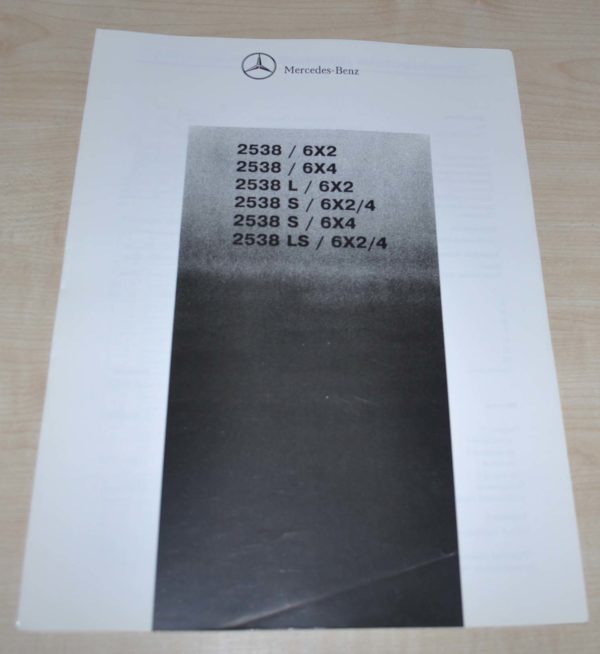 Mercedes Benz 2538 Specification Datenblatt Truck Brochure Prospekt Ru Auto Brochure