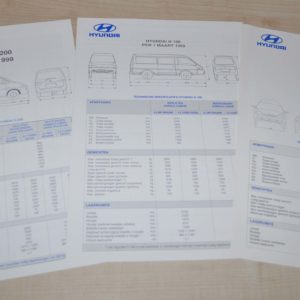 Hyundai H100 H200 Bus Commercial Lantra Van Specification Brochure Prospekt NL