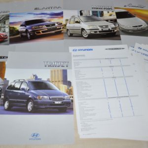 2002 Hyundai Range Specification Atos Coupe Sonata Brochure Prospekt FR Lot