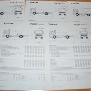 1992 Volvo Truck FL614 FL618 Specification Brochure Prospekt ENG Lot