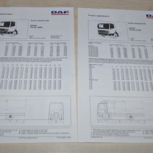 DAF 65 Truck Specification Brochure Prospekt Lot ENG