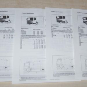 DAF 75 Truck Specification Brochure Prospekt Lot ENG