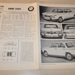1966 BMW 2000 Road Test Brochure Prospekt DE Edition Automobil Illustrierte