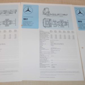 Mercedes Benz 1219 1017 1013 Specification Truck Lot Brochure Prospekt FR