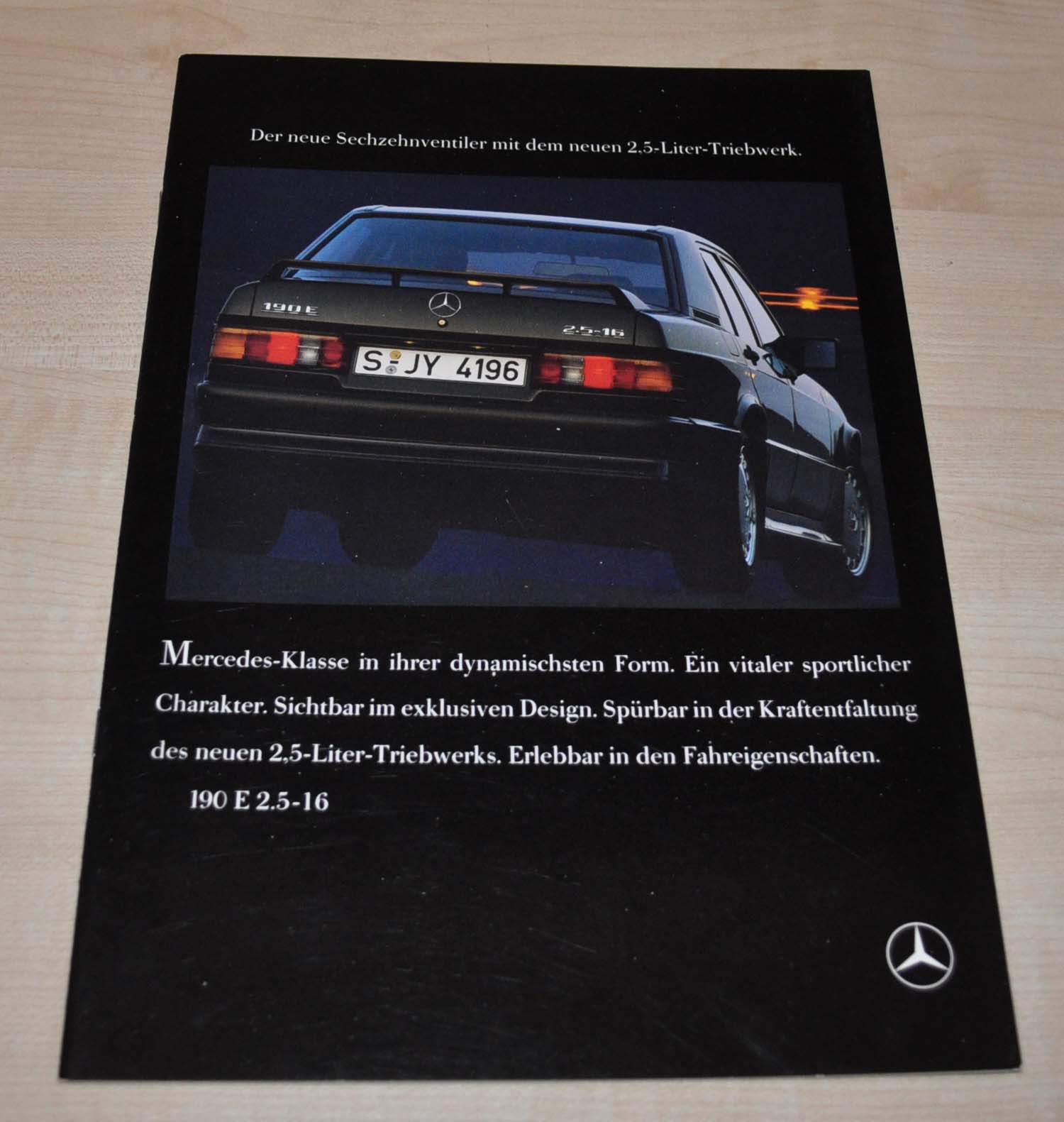 Mercedes Benz 190 E 2 5 16 W1 Brochure Prospekt 08 De Auto Brochure