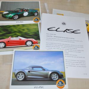 1998 Lotus Elise Brochure Prospekt Press Kit