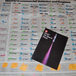 1976 Isuzu Model Range Pickup Truck Bus Japanese Poster Brochure Prospekt ENG