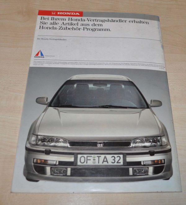 1991 Honda Accessories Zubehor Brochure Prospekt DE – BROCHURE