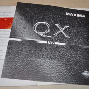 Nissan Maxima QX Folder Brochure Prospekt ENG Edition