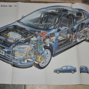 1998 Opel Astra Poster Brochure Prospekt DE