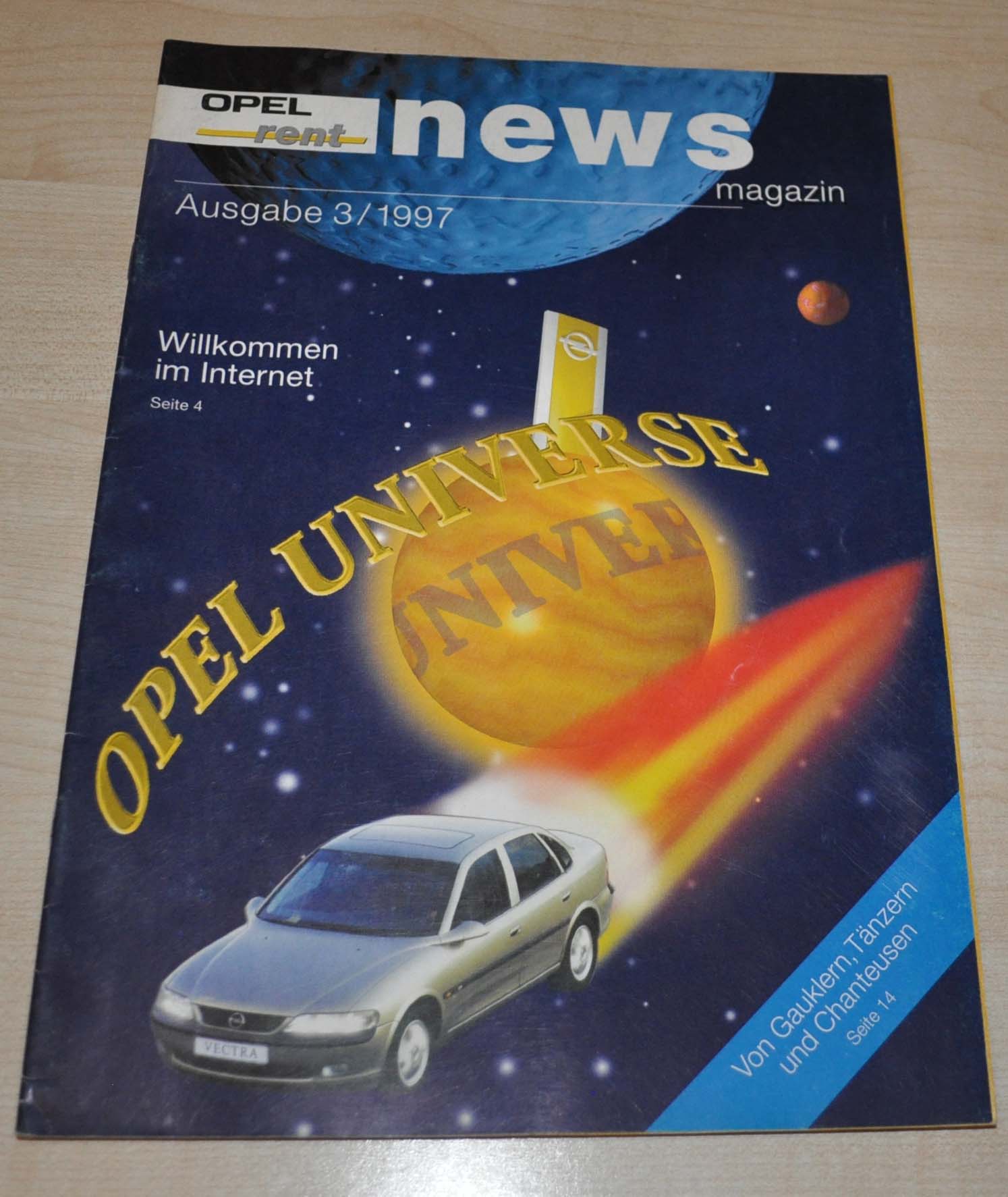 Opel Rent News 3/97 Magazine Brochure DE