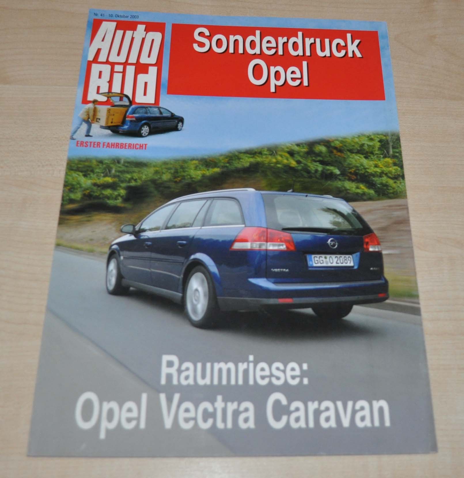 2003 Opel Vectra Caravan Brochure Prospekt Road Test DE