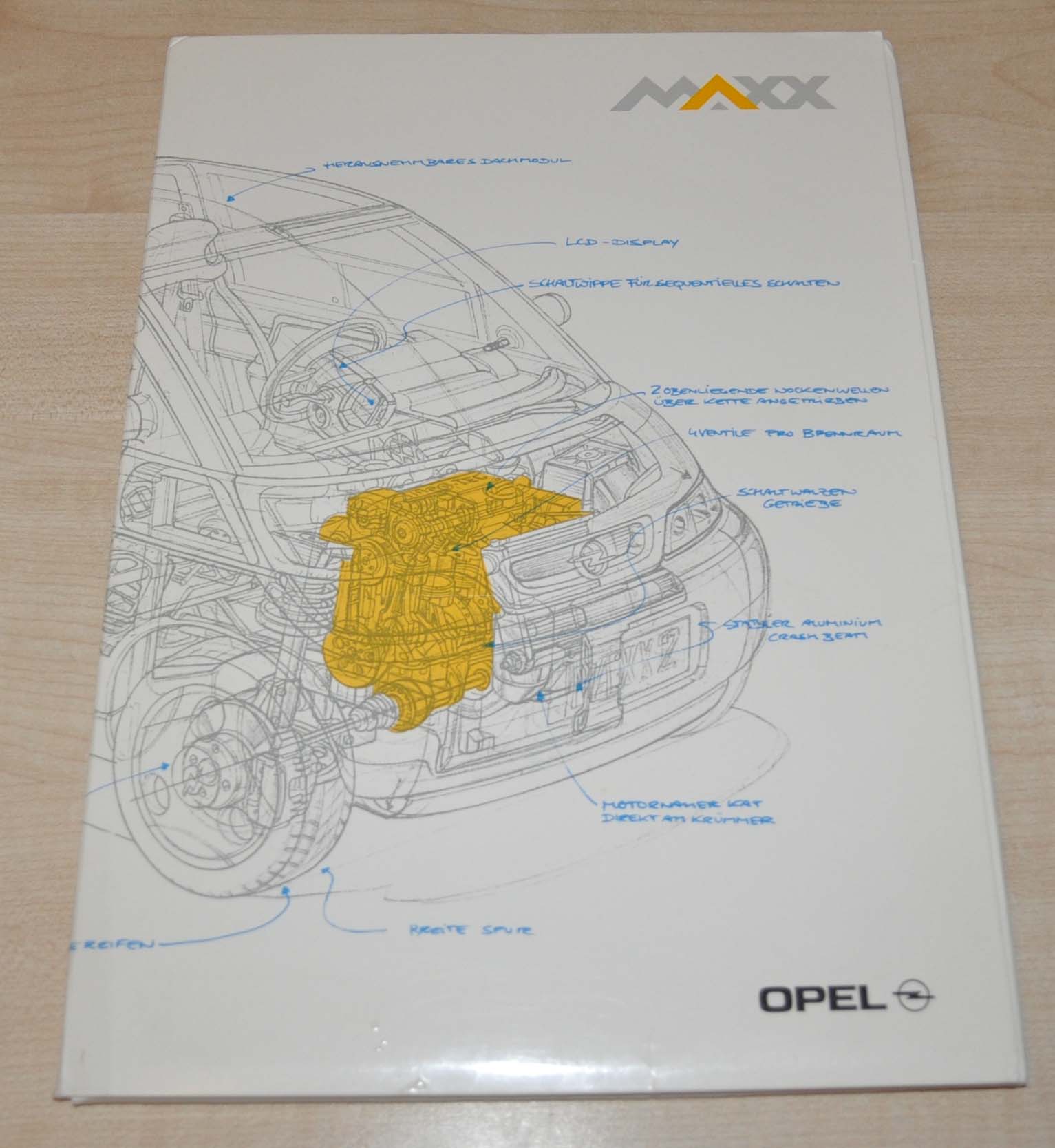 1996 Opel MAXX Press Folder Factory Photo Poster Brochure