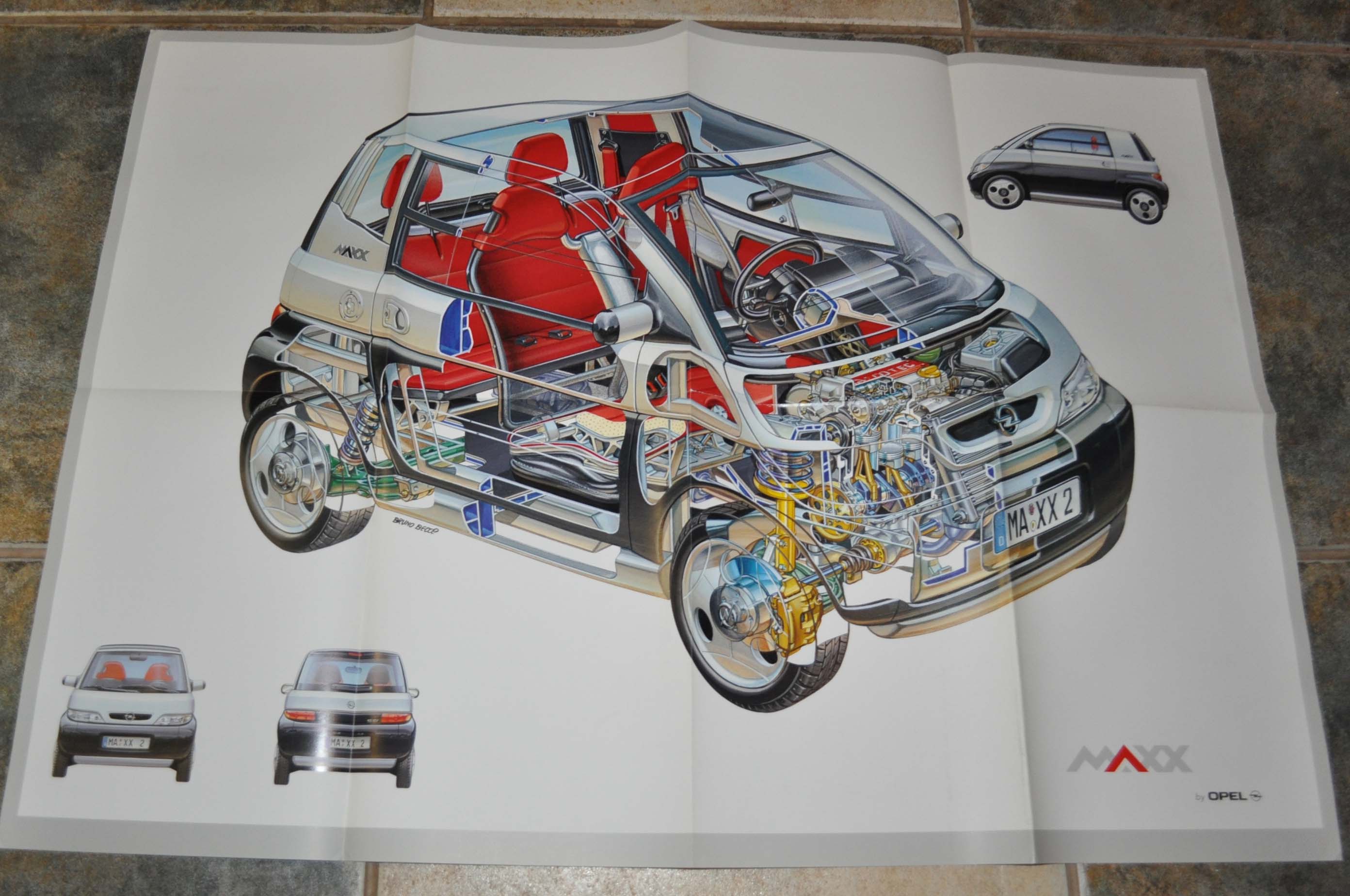 1996 Opel MAXX Press Poster Brochure