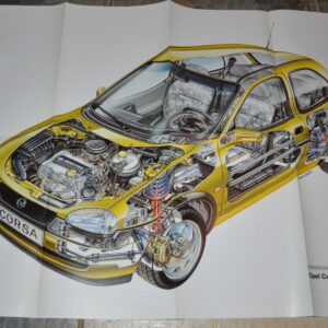 1997 Opel Corsa Brochure Prospekt Poster DE