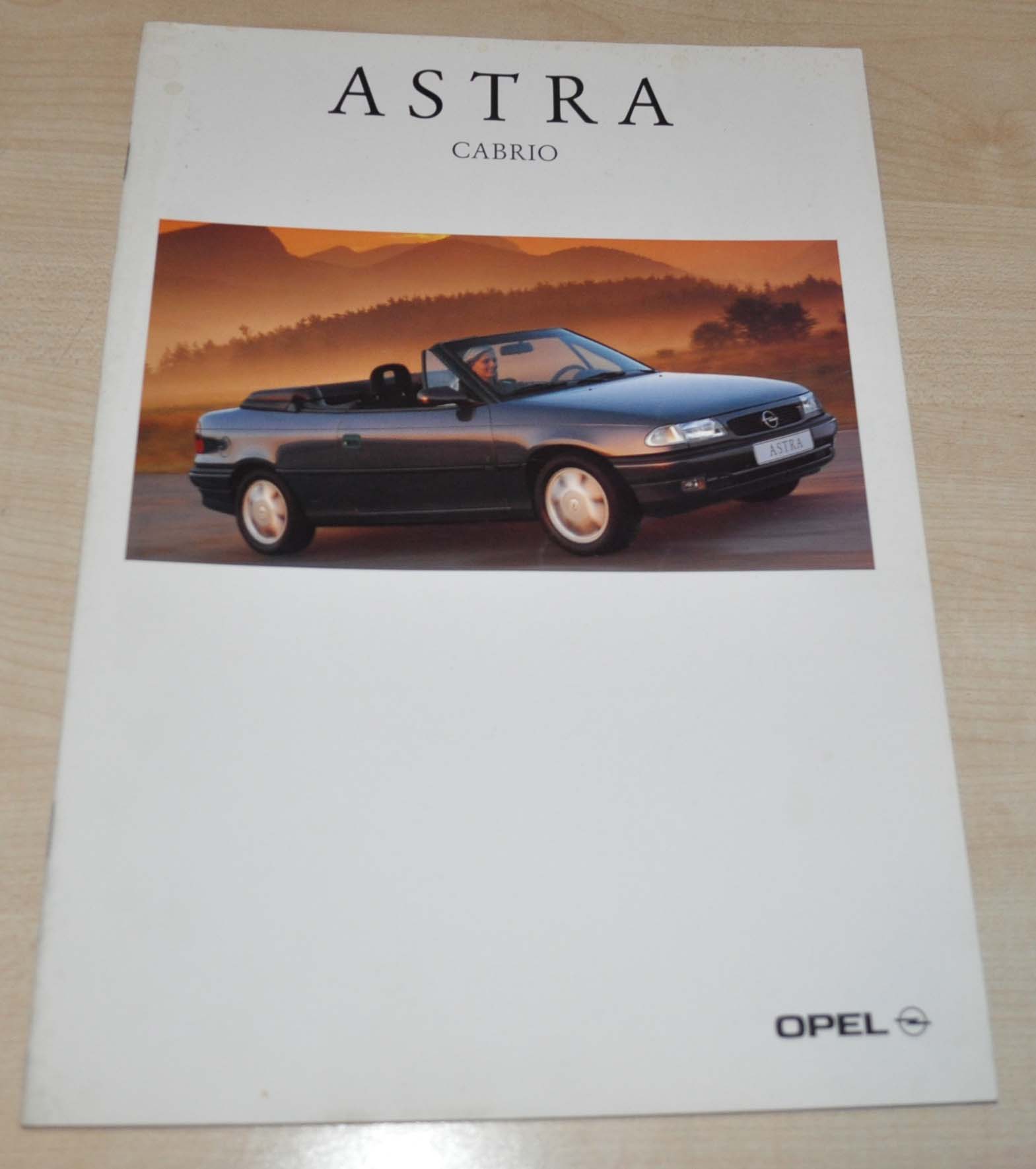 1995 Opel Astra Cabrio Brochure Prospekt DE