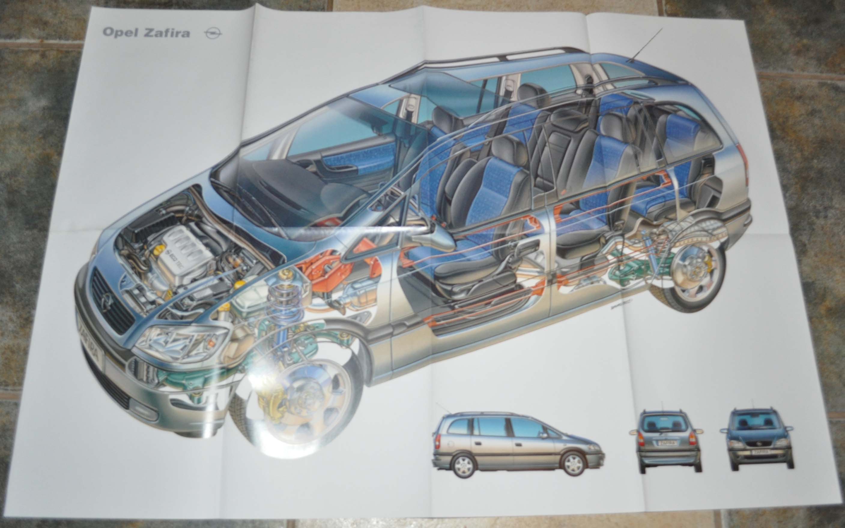 Opel Zafira Brochure Prospekt Poster DE