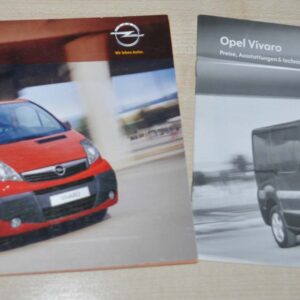 2010 Opel Vivaro Brochure Prospekt DE