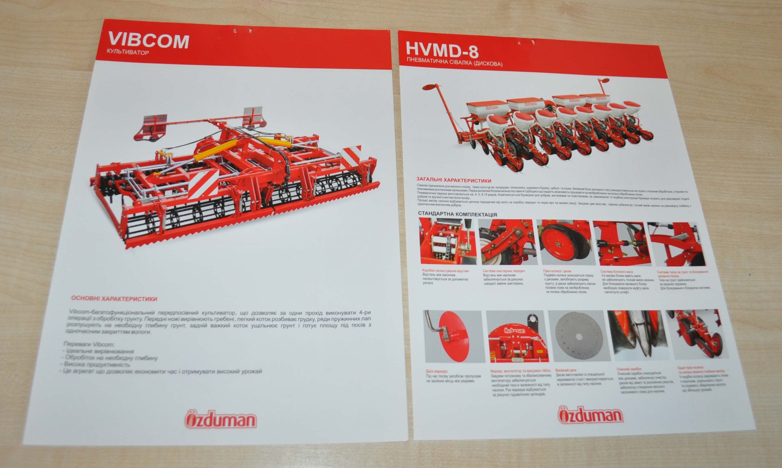 Ozduman Cultivator & Pneumatic Disc Seeder Agricultural Turkey Brochure Prospekt