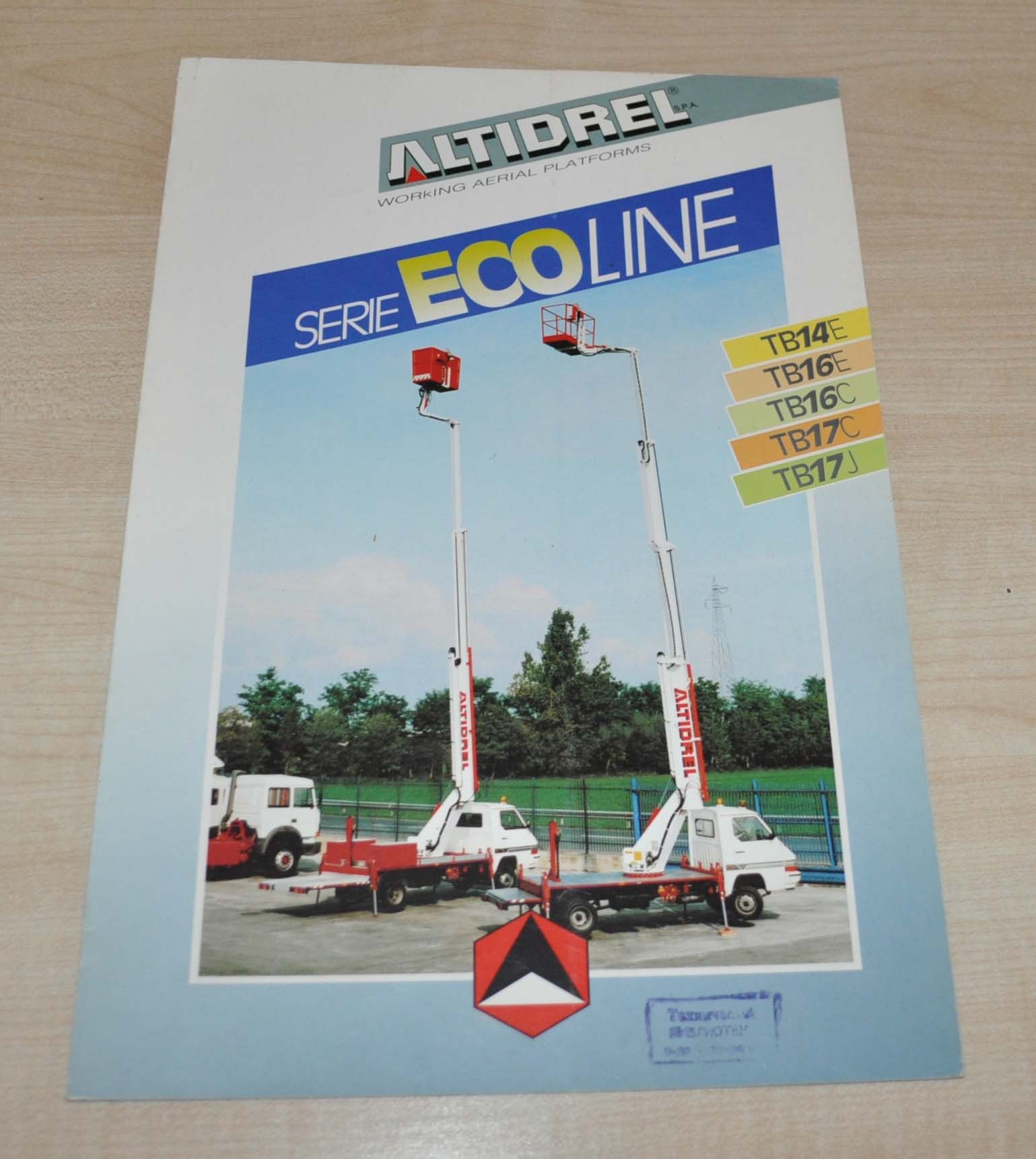 Altidrel TB Truck Aerial Tower Iveco Nissan Brochure Prospekt