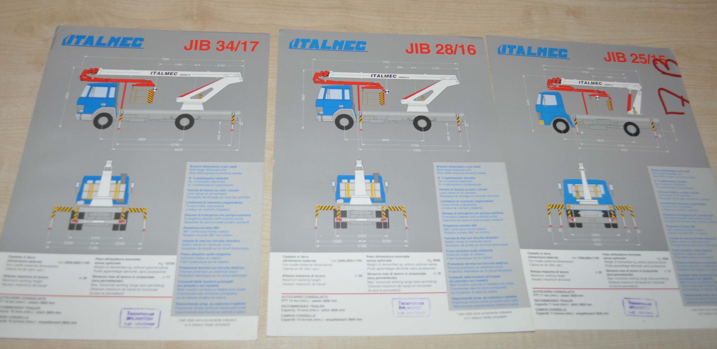 Italmec Truck Aerial Tower Iveco Brochure Prospekt