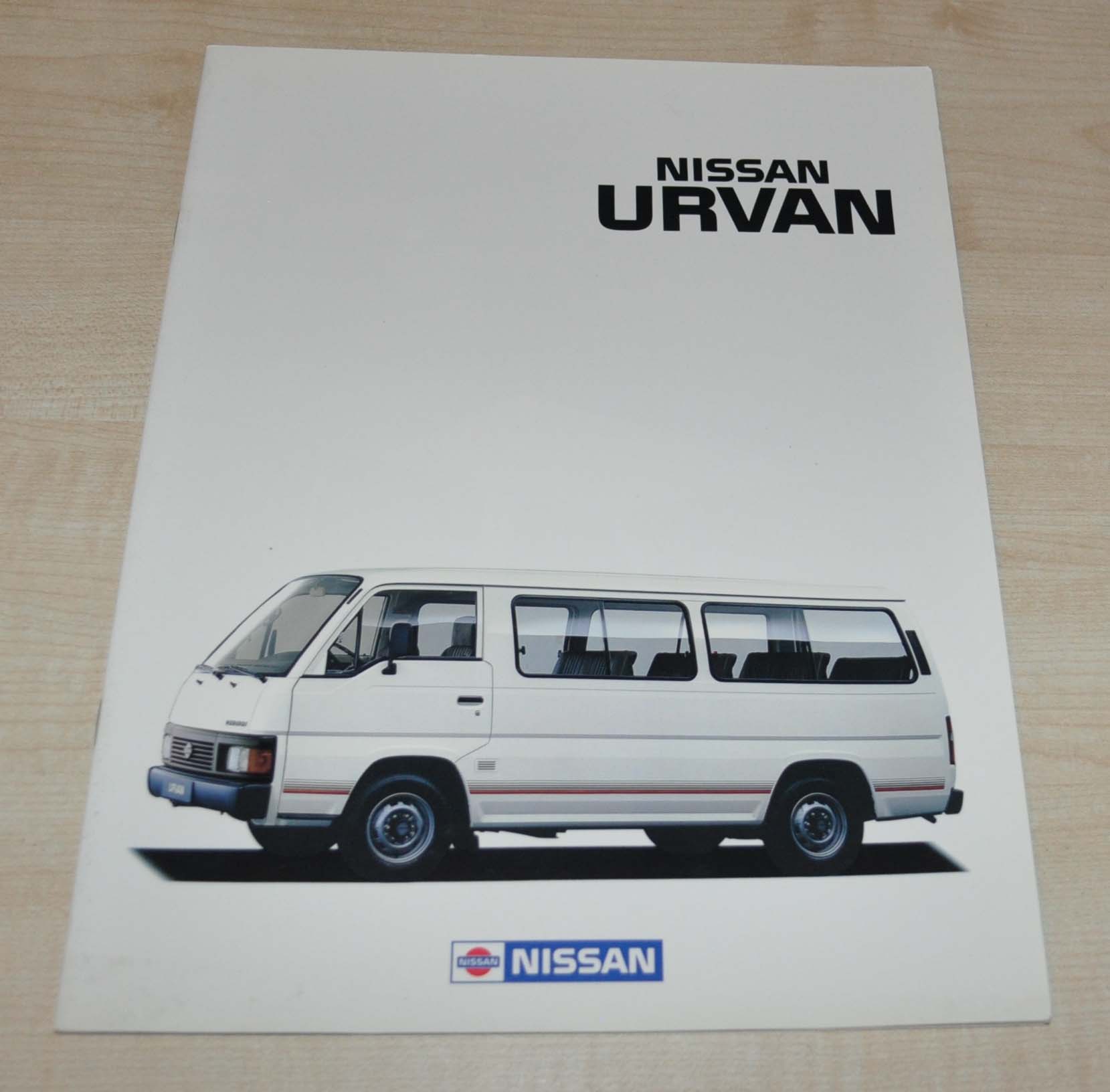 1989 Nissan Urvan Bus Brochure Prospekt ENG AUTO BROCHURE