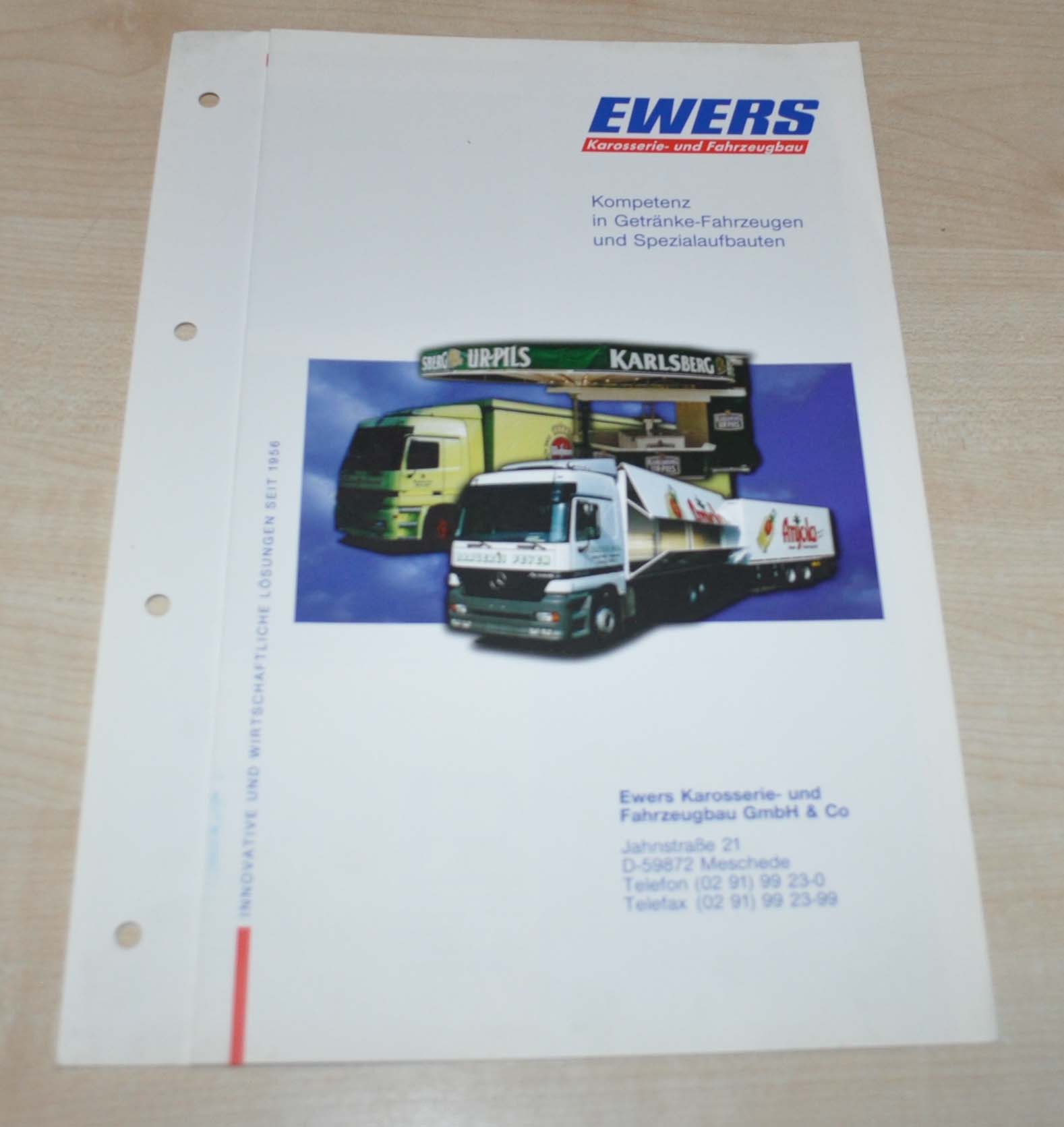 Ewers Karosserie Trailer Cars Truck Brochure Prospekt DE