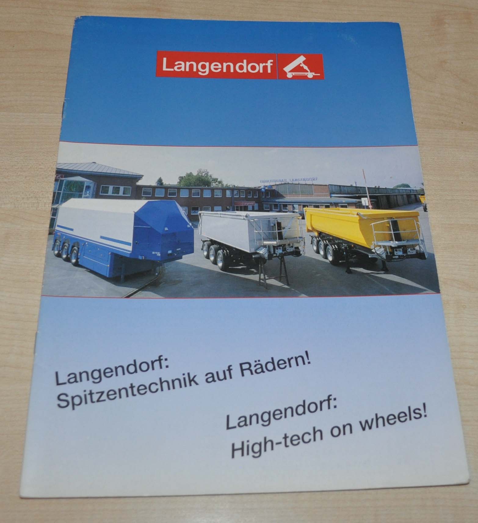 Langendorf Special Trailer Truck Brochure Prospekt DE