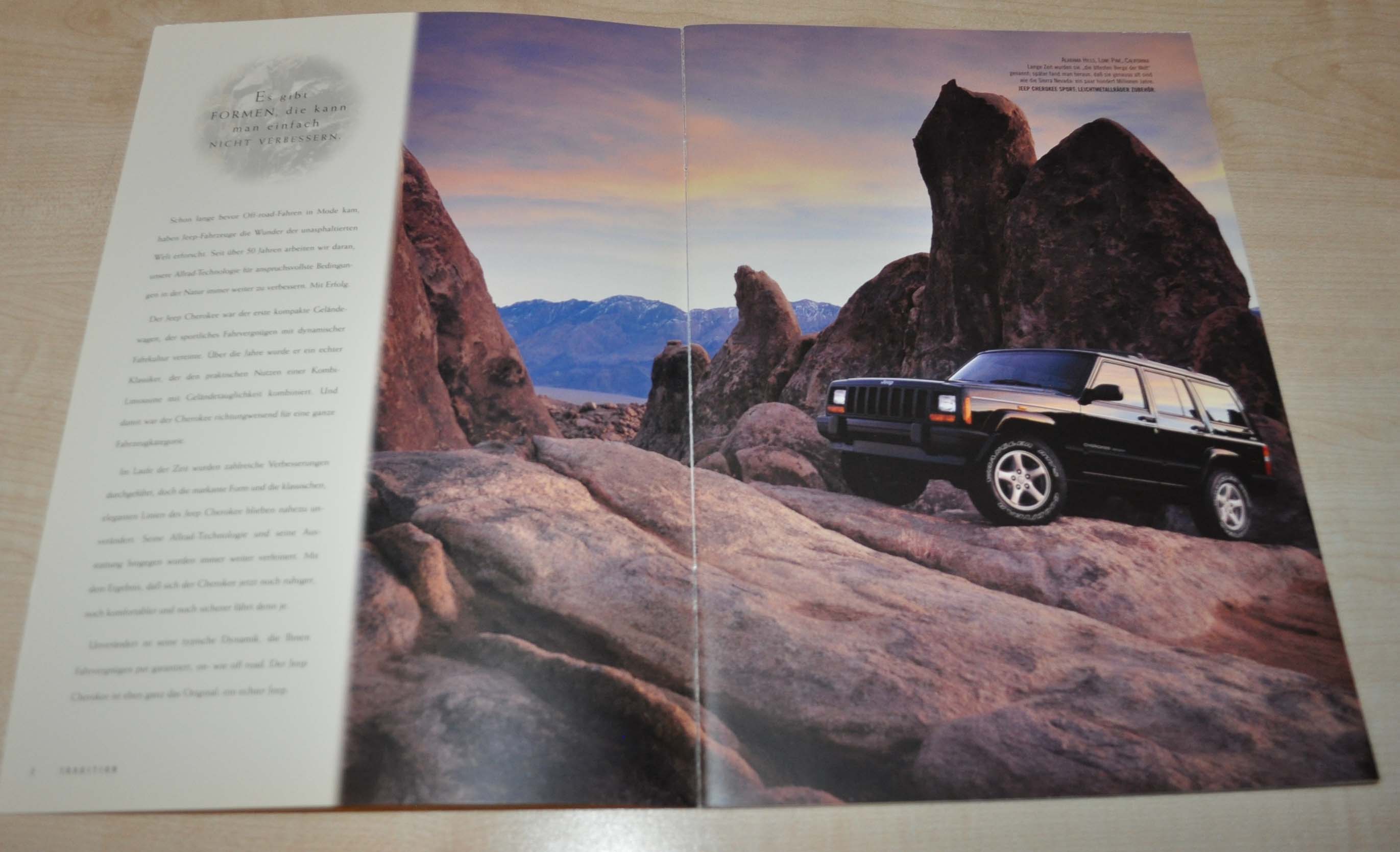 1999 2000 Jeep Cherokee Catalog Sales Dealer Brochure Prospekt DE