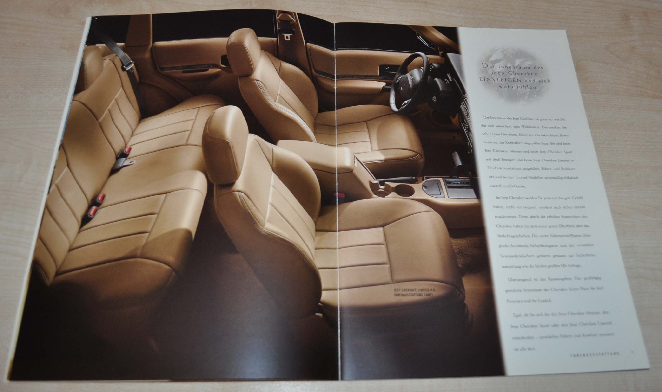1999 2000 Jeep Cherokee Catalog Sales Dealer Brochure Prospekt DE