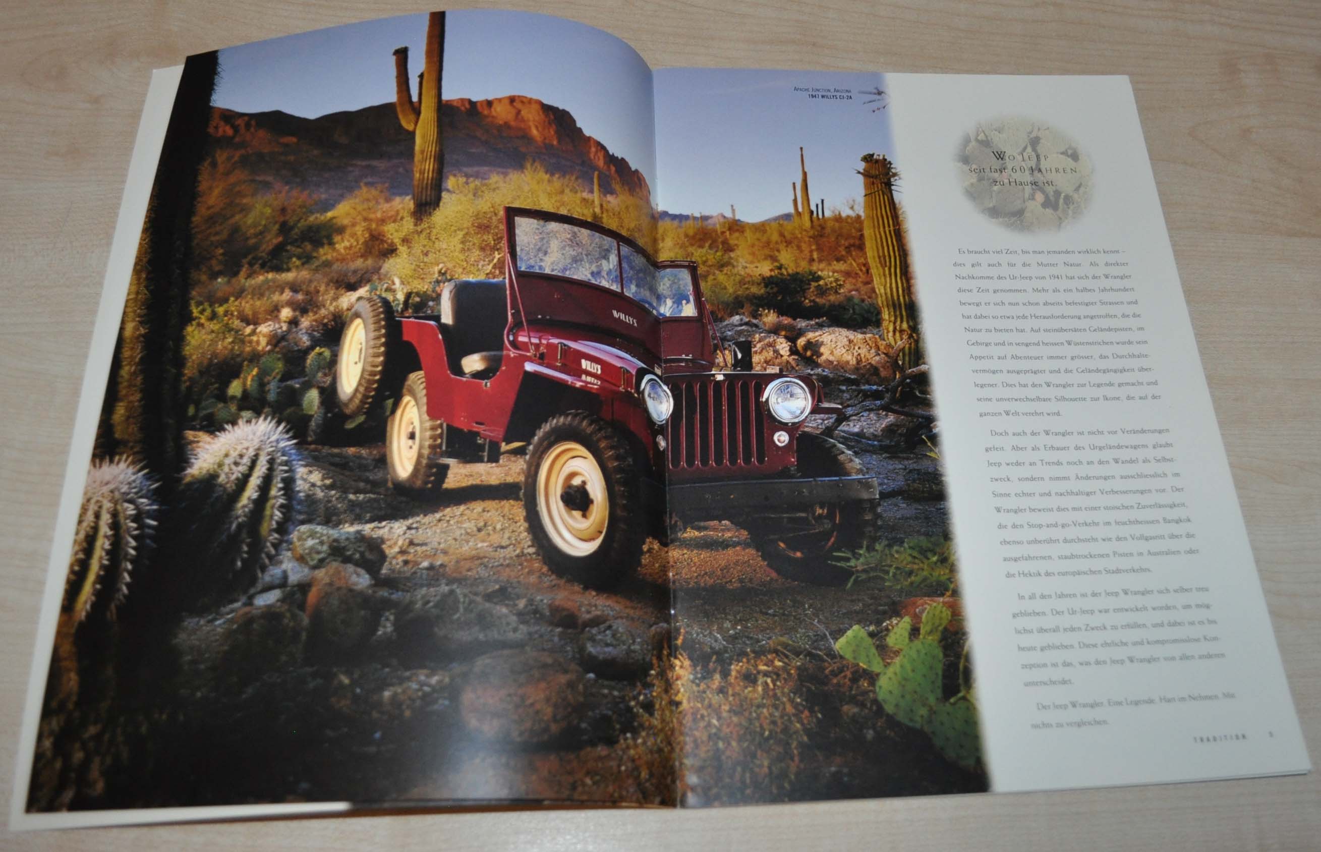 1998 1999 Jeep Wrangler Catalog Sales Dealer Brochure Prospekt DE