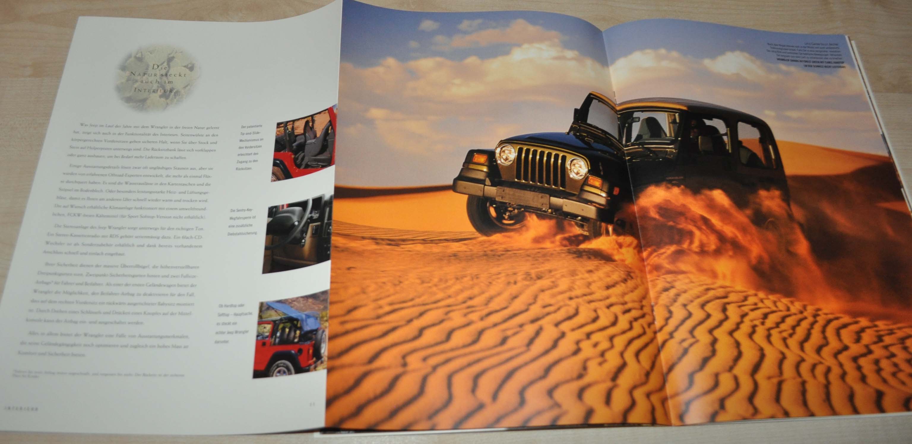 1998 1999 Jeep Wrangler Catalog Sales Dealer Brochure Prospekt DE