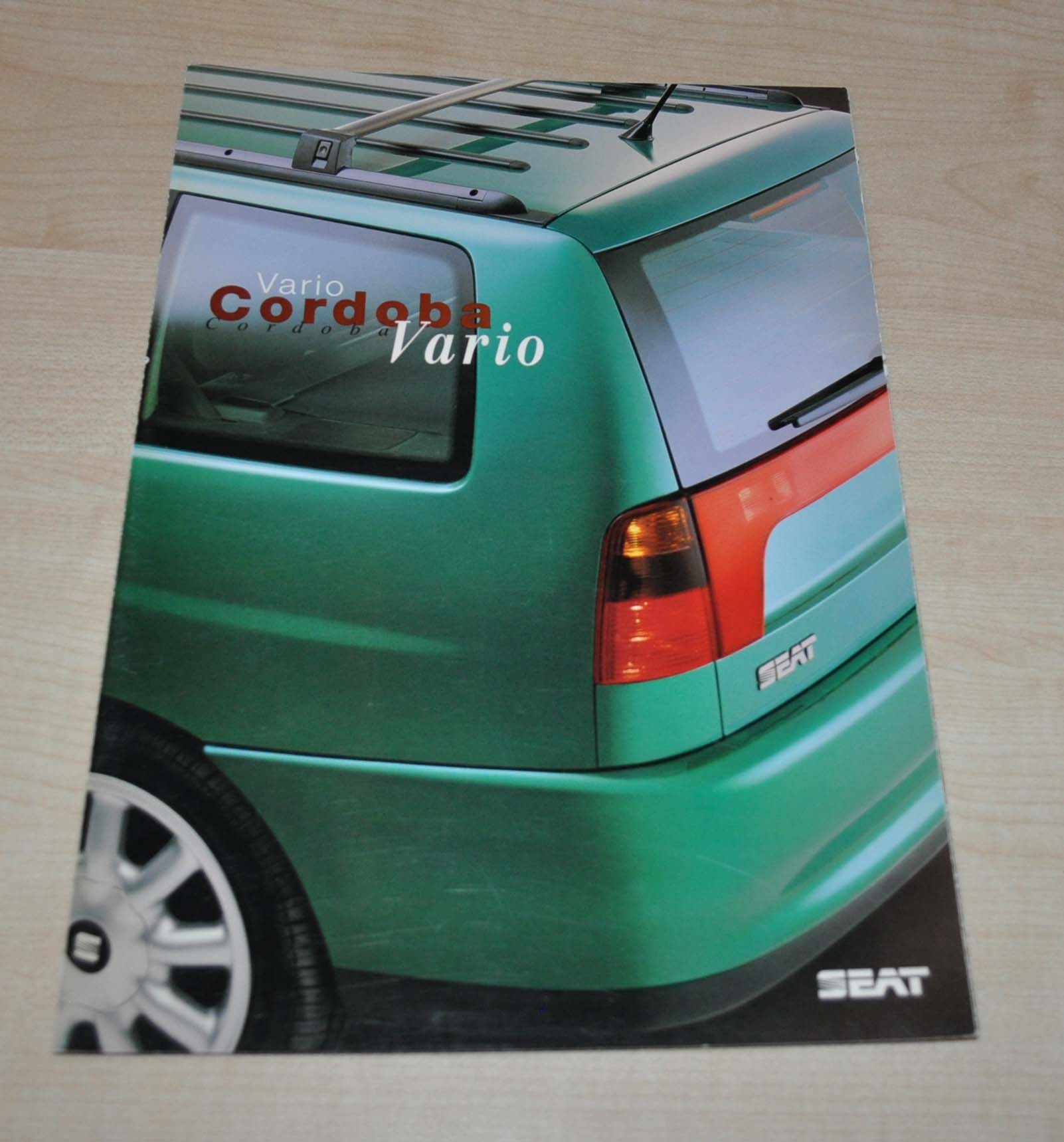 1997 SEAT Cordoba Vario Brochure Prospekt Prospectus EN