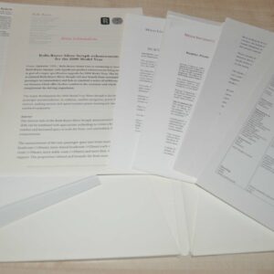 Rolls Royce Press Kit Folder Specification Lot Brochure Prospekt 100+ pages