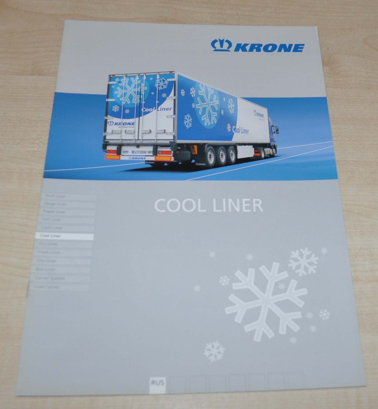 Krone Cool Liner Trailer Truck Brochure Prospekt RU