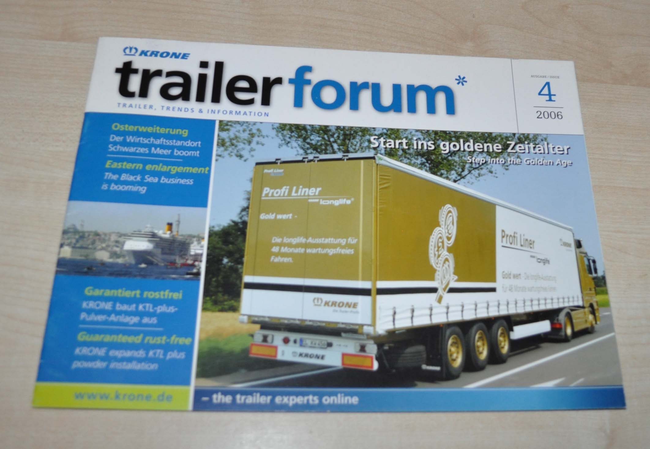Krone Forum Magazine 4/2006 Trailer Truck Brochure Prospekt DE EN