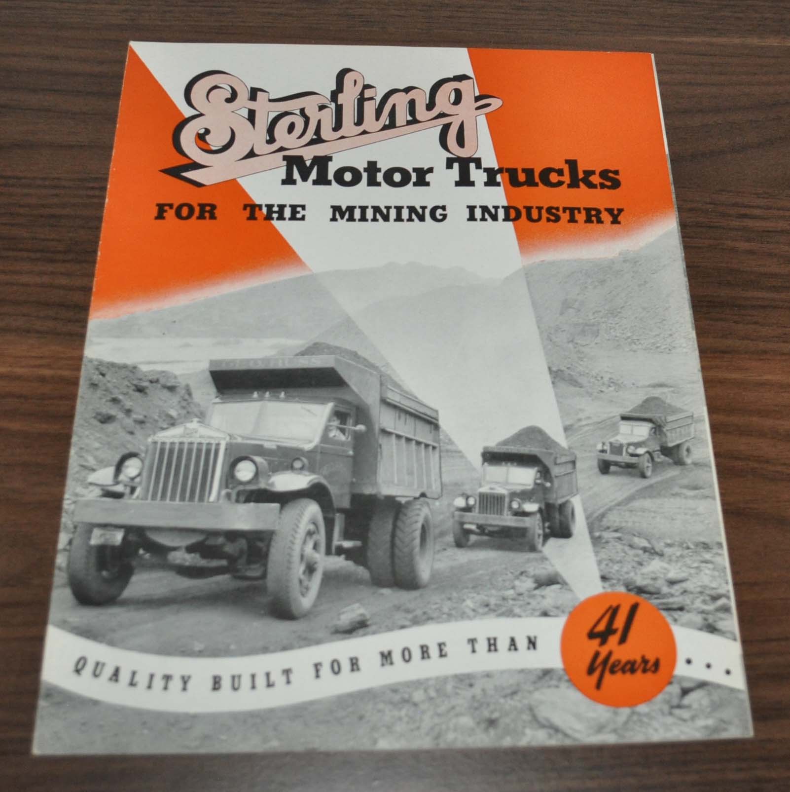 Sterling Motor Trucks Mining Industry Range Models Brochure Prospekt