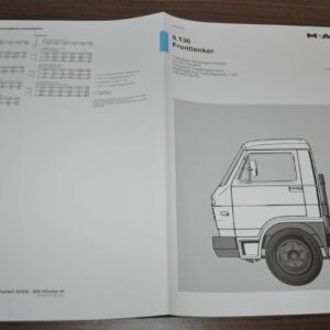 1983 MAN 9.136 Frontlenker Truck Sales Specification Brochure Prospekt DE