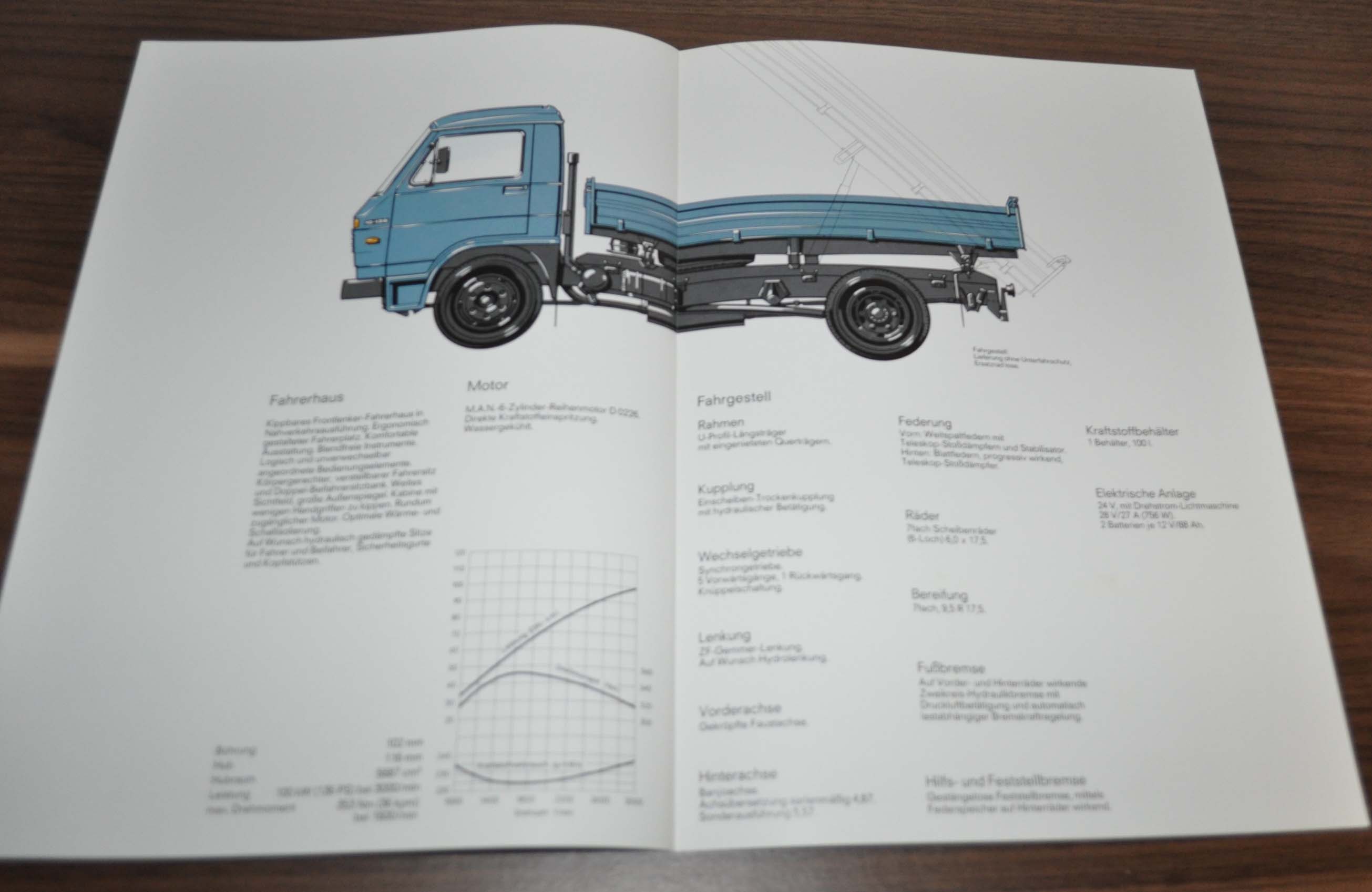 1983 MAN 10.136 FK Truck Sales Specification Brochure Prospekt DE