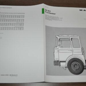 1983 MAN 26.321 Frontlenker Truck Sales Specification Brochure Prospekt DE