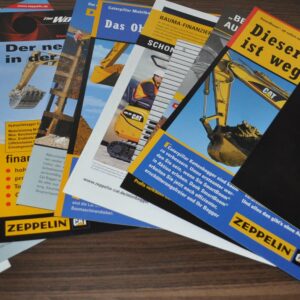 Caterpillar Bagger Cat Excavator LOT Brochure Prospekt DE