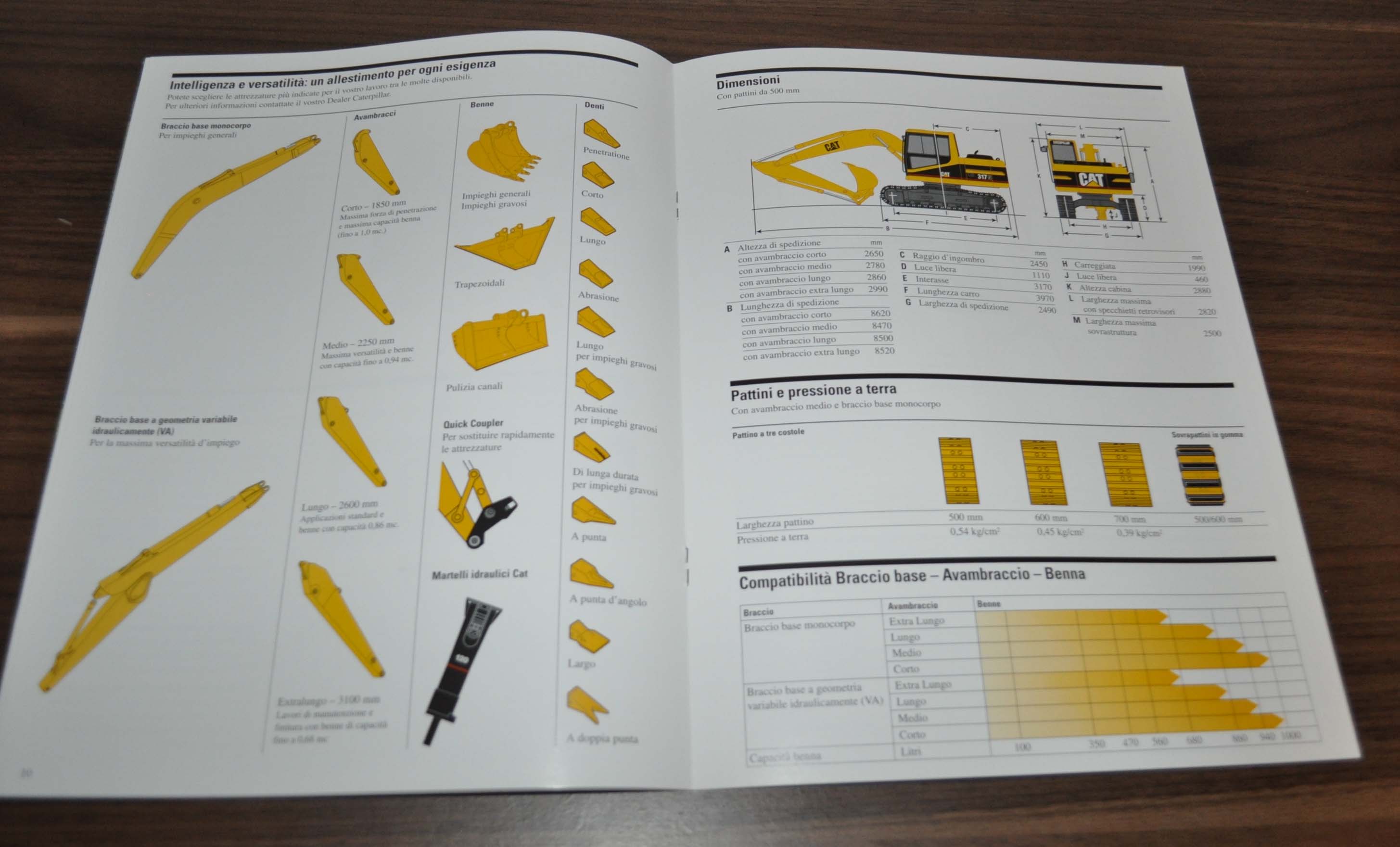 Caterpillar 317 N Escavatore Idraulico Excavator Specification Brochure Prospekt AUTO BROCHURE