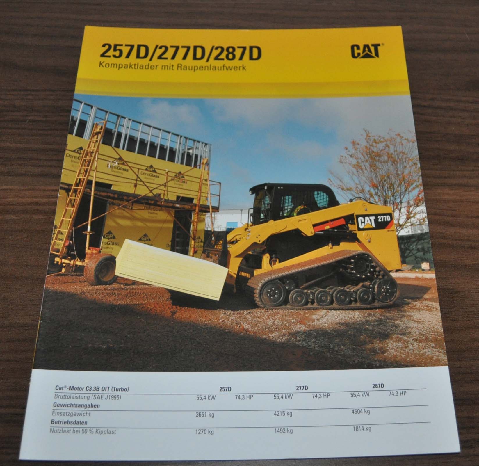 Caterpillar 257D 277D 287D Compact Track Loader Kompaktlader Brochure Prospekt D
