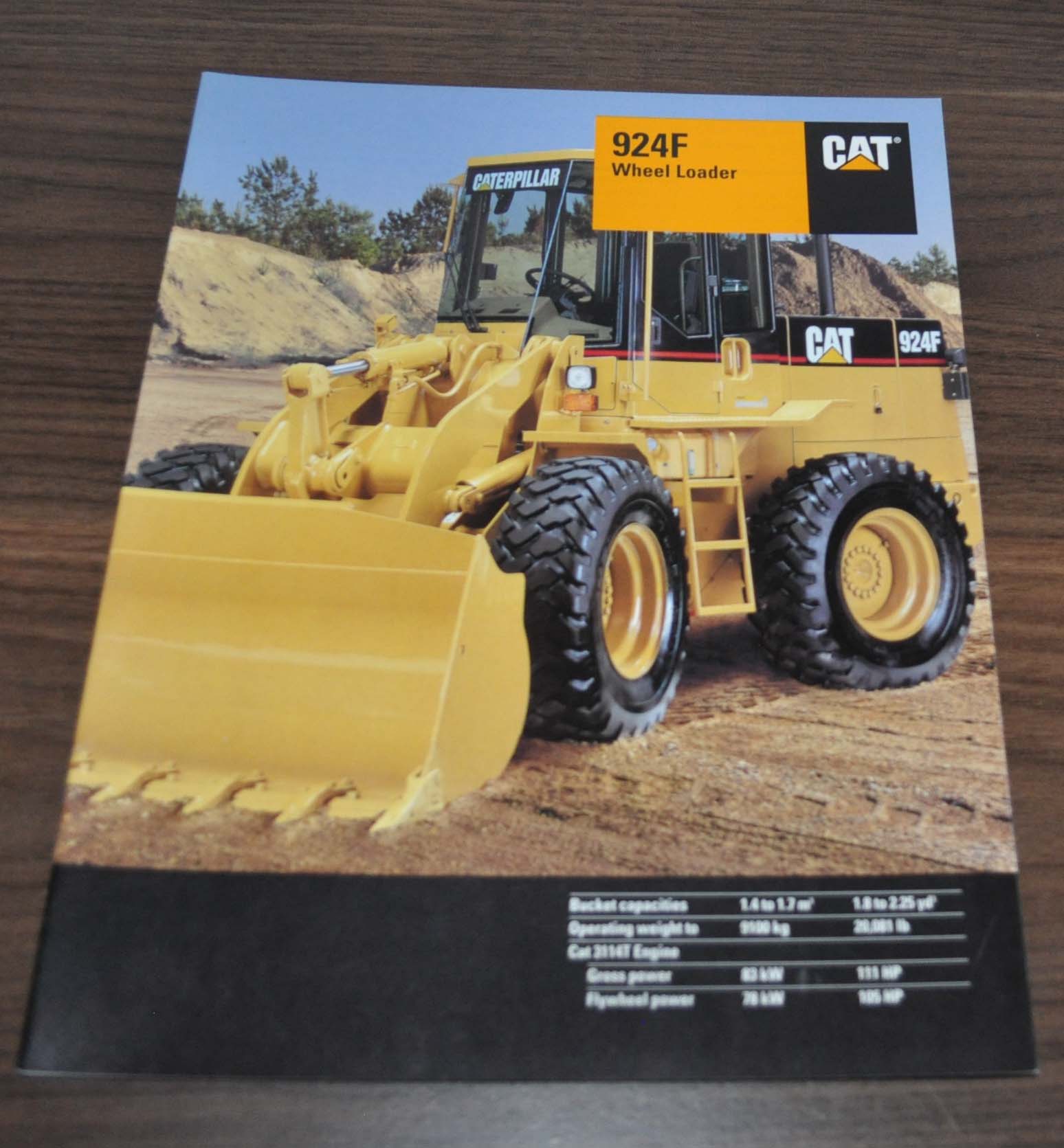 Caterpillar 924F Wheel Loader Specification Technical Data Cat Brochure