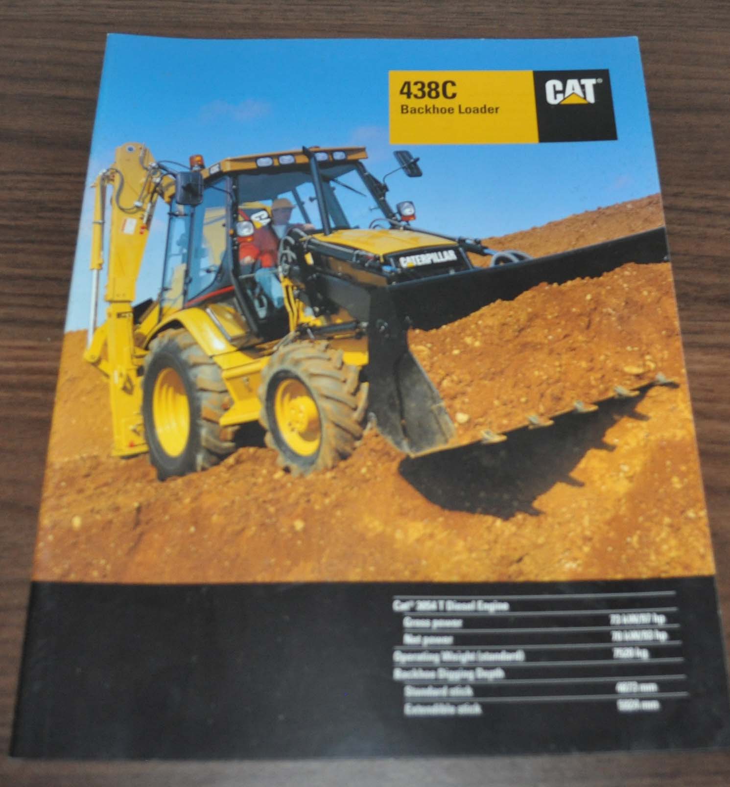 Caterpillar 438C Backhoe Loader Specification Technical Data Brochure