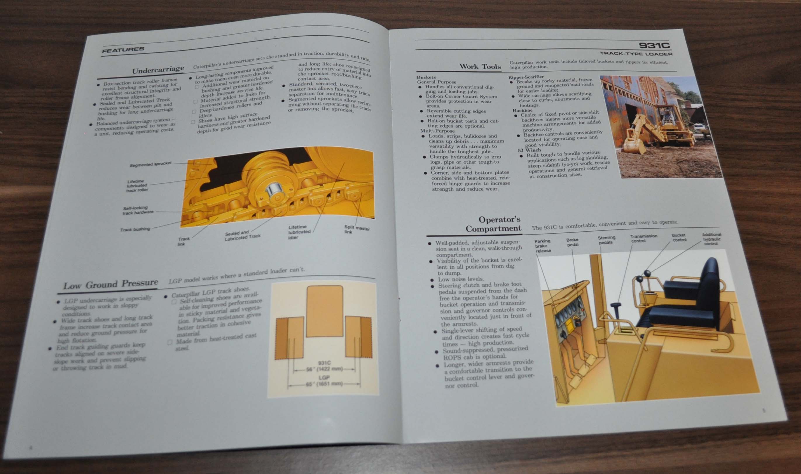 Caterpillar 931C TrackType Loader Specification Technical Brochure