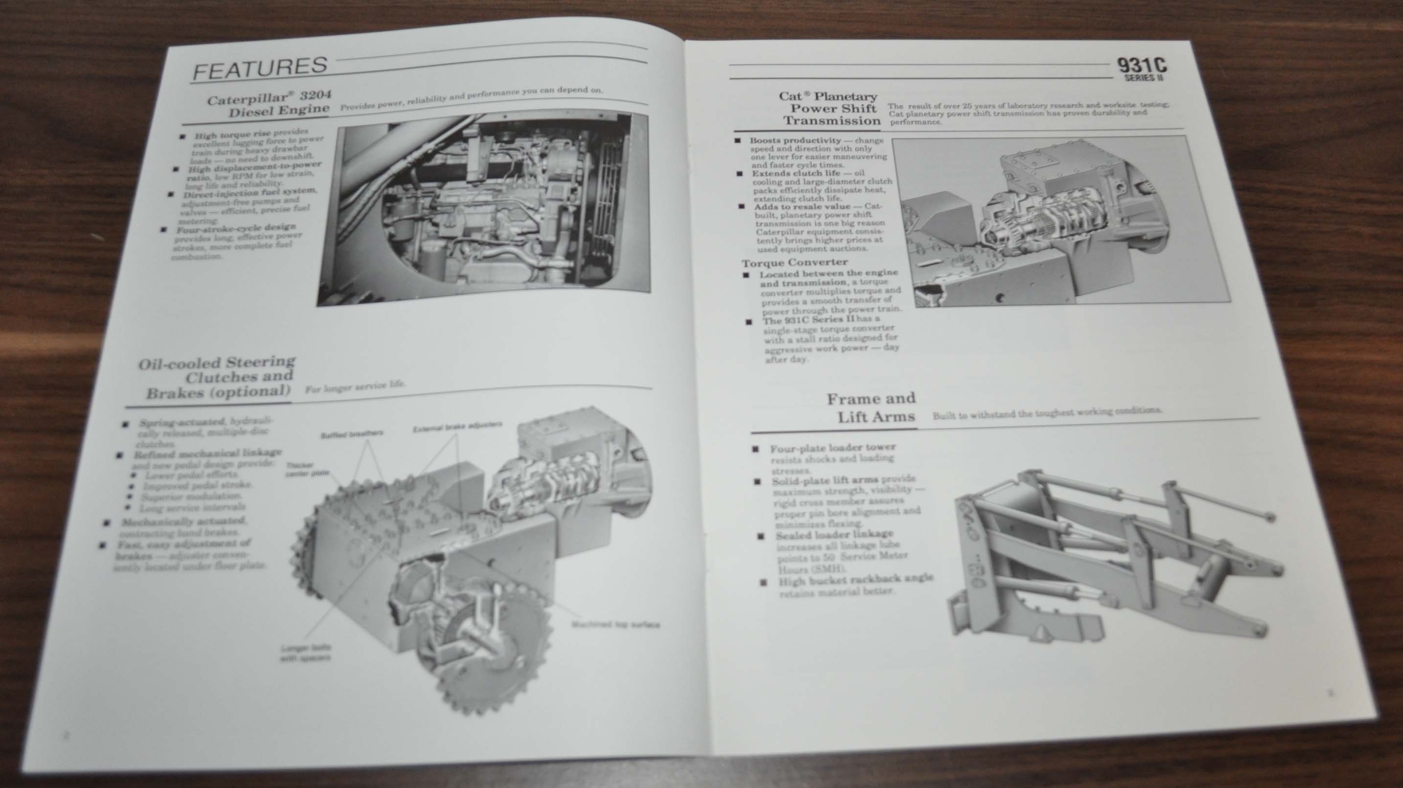 Caterpillar 931C Series II TrackType Loader Specification Brochure