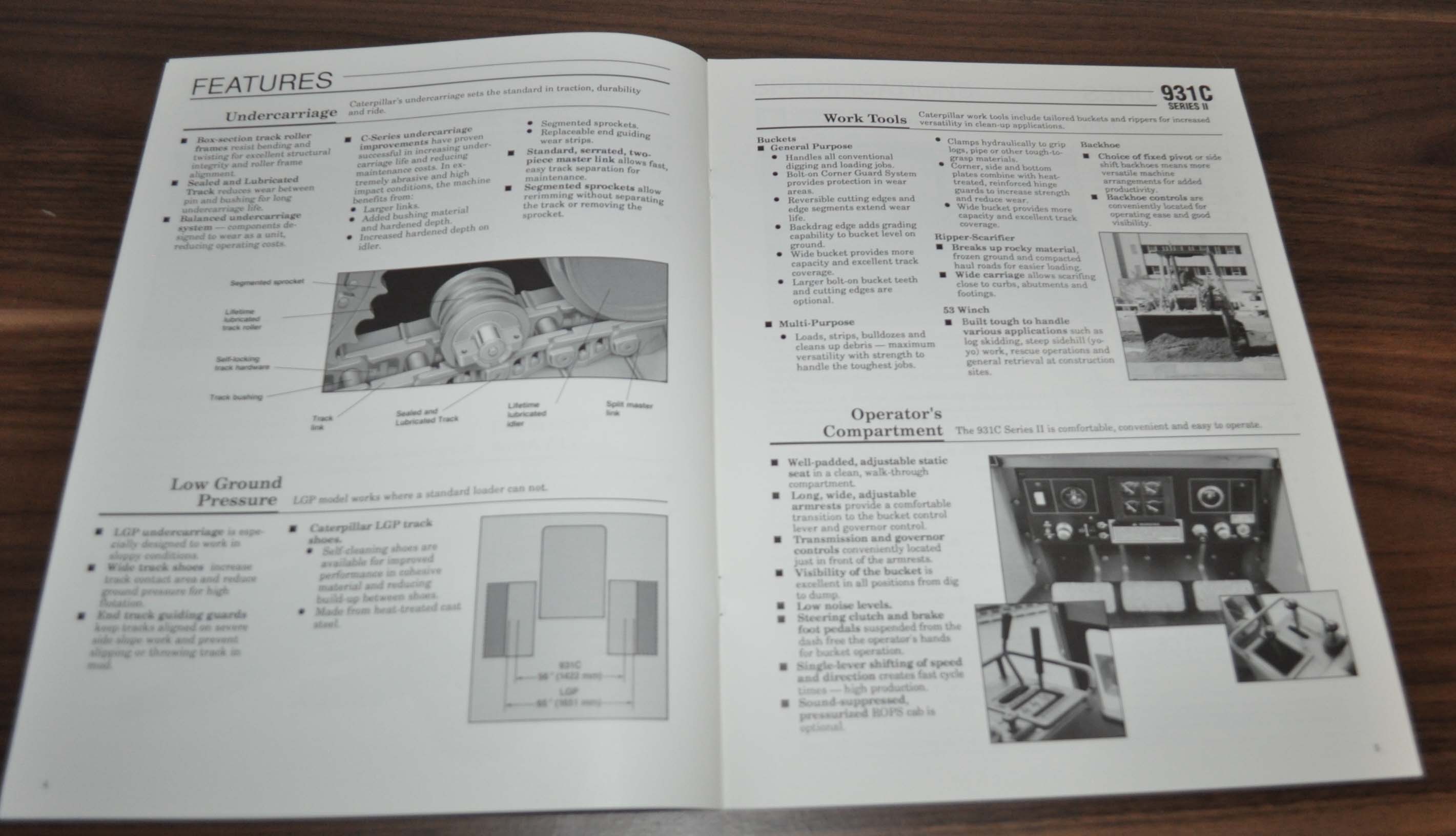 Caterpillar 931C Series II TrackType Loader Specification Brochure