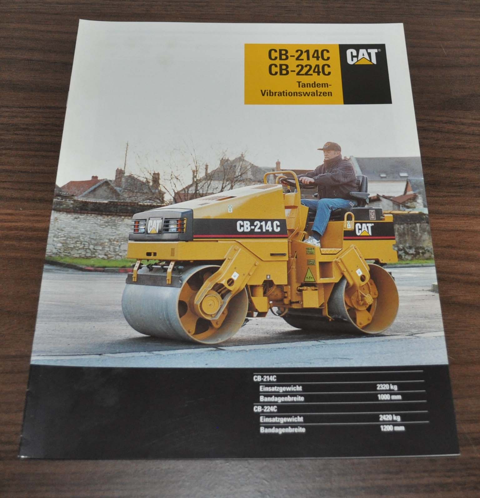 Caterpillar CB-224C CB-214C Tandem Cat Specification Brochure Prospekt DE